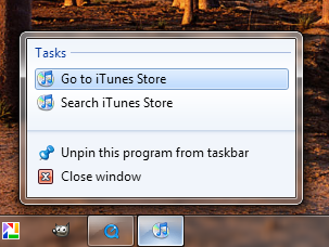 iTunes 9 Supports Special Windows 7 Features